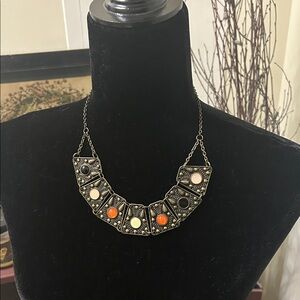 Multi-Color Geometric Statement Necklace ✨